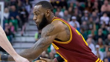 Jan 10, 2017; Salt Lake City, UT, USA; Cleveland Cavaliers forward LeBron James (23) dribbles the ball as Utah Jazz forward Gordon Hayward (20) defends during the first quarter at Vivint Smart Home Arena. Mandatory Credit: Russ Isabella-USA TODAY Sports
