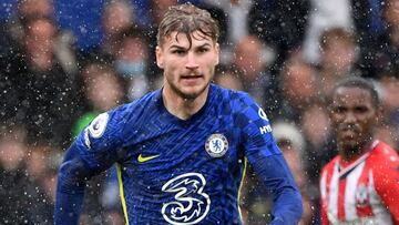 Timo Werner, en el Chelsea-Southampton.