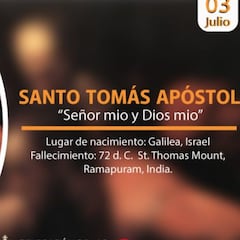 3 de julio: ¿cuál es el santoral, qué se celebra y qué pasó tal día como hoy?