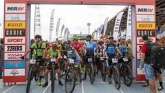 Imagen de la salida de la carrera ciclista The Goods Non Stop Madrid-Lisboa de 2019.