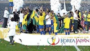 <b>GANADOR. </b>Brasil se adjudicó el Mundial de Corea y Japón 2002.
