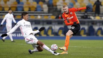 Varane, contra el Shakhtar. 