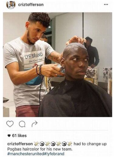 Pogba's hairdresser suggests player is Manchester Utd bound