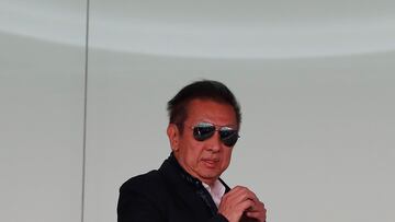 Peter Lim, en el palco de Mestalla.