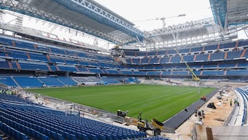 Instantánea de la cubierta retráctil del nuevo Santiago Bernabéu.