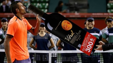 Kyrgios, tras ganar el torneo de Tokio.