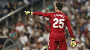 Courtois, en su debut con el Real Madrid.