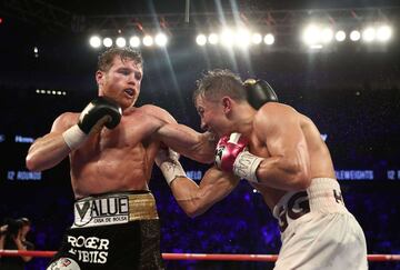 El triunfo de Canelo sobre Golovkin en imágenes