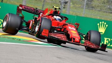 Carlos Sainz (Ferrari SF21). &Iacute;mola, Italia. F1 2021. 