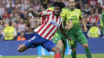 El centrocampista del Atlético de Madird, Thomas Partey, durante un partido.