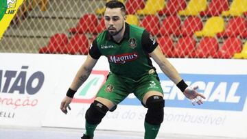 El portero del Magnus Futsal Lucas Oliveira, durante un partido.