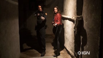 Leon S. Kennedy (Avan Jogia) y Claire Redfield (Kaya Scodelario) | Imagen: IGN