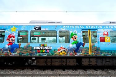 Super Nintendo World ya está en los trenes: así es su publicidad