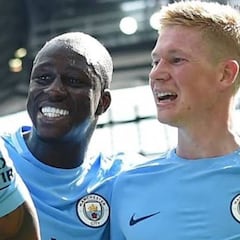 Kevin De Bruyne agita las redes con una foto con su hijo y Benjamin Mendy las sacude aún más con su troleo