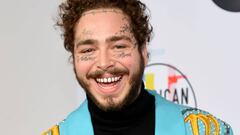 Post Malone en los American Music Awards 2018 en el Teatro Microsoft, Los Angeles, California. Octubre 9, 2018.