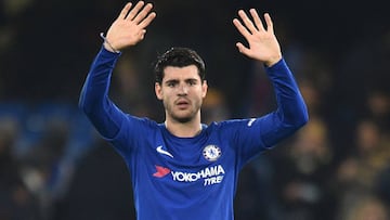 El delantero espa&ntilde;ol del Chelsea, &Aacute;lvaro Morata, durante un partido.