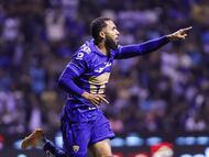 Rafael Fernandez (L) of Tijuana fights of the ball with Pavel Perez (R) of Toluca during the 6th round match between Toluca and Tijuana as part of the Liga BBVA MX, Torneo Clausura 2026 at Nemesio Diez Stadium, on February 13, 2026 in Toluca, Estado de Mexico, Mexico.