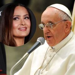El día que Salma Hayek quiso invitar a una botella de vino al papa Francisco: “No sé si le puedo mandar...”