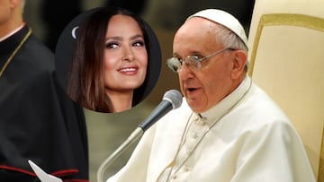 El día que Salma Hayek quiso invitar a una botella de vino al papa Francisco: “No sé si le puedo mandar...”