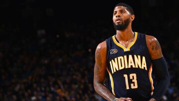 Paul George con los Pacers en un partido de esta temporada