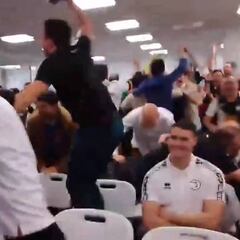 Unionistas celebrate being drawn with Real Madrid in the Copa del Rey