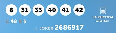 La Primitiva: comprobar los resultados del sorteo de hoy, jueves 22 de agosto