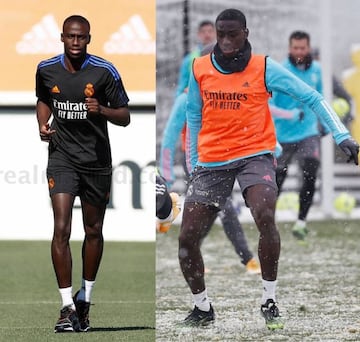 La lesi&oacute;n que ha sufrido Mendy le ha hecho perder masa muscular, como se puede ver en estas dos fotograf&iacute;as.