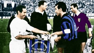 Inter Milan and Real Madrid come face to face once again on 15 September in Matchday 1 of the 2021/22 Champions League. It will be the 18th meeting between the two clubs and the latest installment in one of the oldest rivalries in continental football. They met for the first time in the European Cup final in 1964, at the old Praterstadion in Vienna; on that dayl Madrid where beaten 3-1 by Helenio Herrera's side. Sandro Mazzola, twice, and Milani were the scorers - rendering Felo's goal meaningless. That Madrid side featured some of the stars who had won the trophy five times on the trot, including Di Stéfano, Puskas and Gentol; two years earlier they had lost the final to Eusebio's Benfica in Amsterdam.