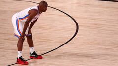 Chris Paul, durante un partido de la NBA con Oklahoma City Thunder