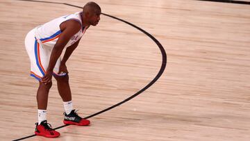 Chris Paul, durante un partido de la NBA con Oklahoma City Thunder