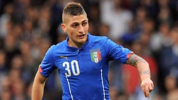 Marco Verratti on international duty