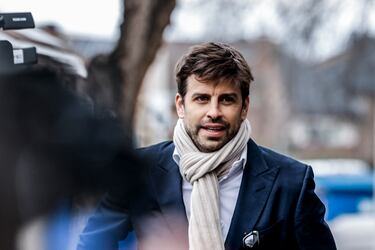 Gerard Piqué a su llegada al Juzgado de Majadahonda.