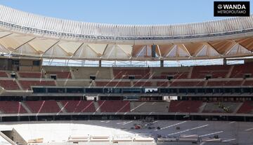 Obras en el Wanda Metropolitano: la cubierta ya est¨¢ terminada