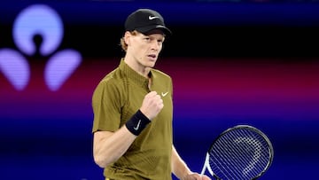 Jannik Sinner celebra su triunfo ante James Duckworth en el Open de Australia.