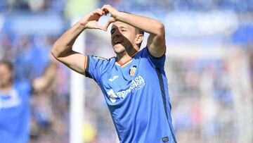 Maksimovic celebra un gol con el Getafe