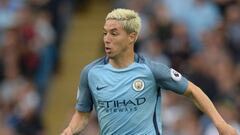 Samir Nasri con el Manchester City en un reciente partido de la Premier League.