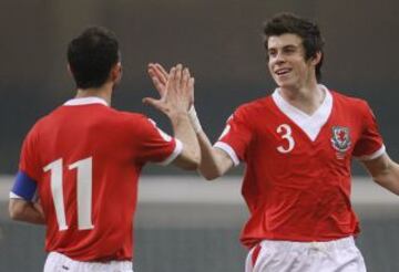 Gareth Bale con la seleccion de Gales