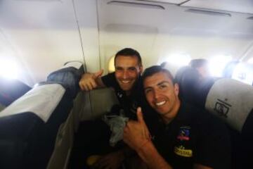 Los albos y su distendido regreso desde El Salvador.