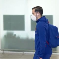 Heurtel llega a Barcelona con rostro serio y sin articular palabra