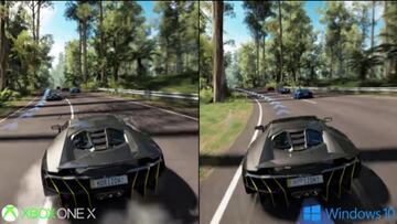 Comparan Forza Horizon 3 en Xbox One X frente a PC