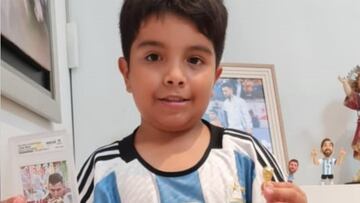 Sebastián García Álvarez cumple su sueño y logra la camiseta de su ídolos Messi