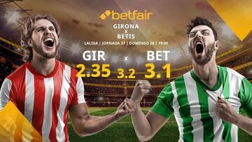 Girona FC vs. Real Betis Balompié: alineaciones, horario, TV, estadísticas y pronósticos