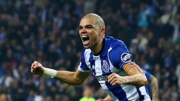 Soccer Football - Champions League - Group H - FC Porto v Shakhtar Donetsk - Estadio do Dragao, Porto, Portugal - December 13, 2023 FC Porto's Pepe celebrates scoring their fourth goal REUTERS/Pedro Nunes