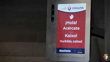 Sistema de reconocimiento facial en El Sadar.