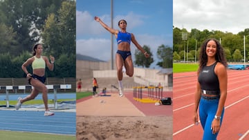 Mara Vicente, en su vuelta a los entrenamientos tras la lesin en el Aquiles. 