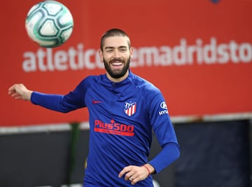 El primer entrenamiento del Atleti tras el parón