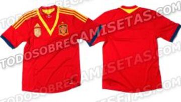 La web 'Todosobrecamisetas' ha publicado seta imagen con un posible diseño para la camiseta de España.