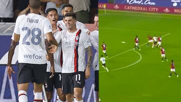 La secuencia del Golazo de Pulisic en su debut en la Serie A con el Milan