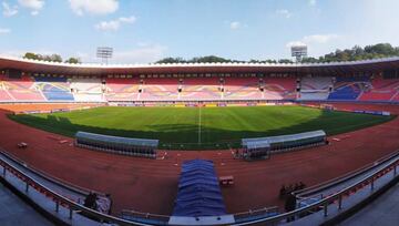 Panorámica general del Estadio Kim Il-Sung, en Pyongyang, escenario del histórico partido.