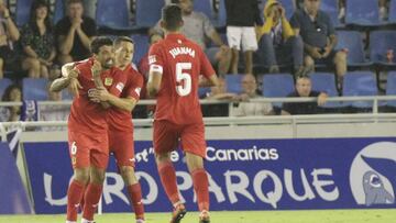 22/09/2019 Los jugadores del CF Fuenlabrada celebran un gol.
 DEPORTES
 LALIGA